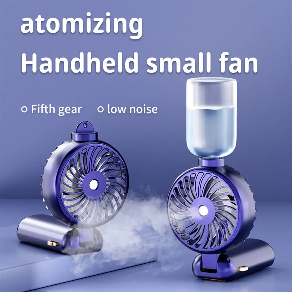 

Portable Folding Spray Handheld Fan USB Rechargeable 5000mAh Mobile Phone Bracket Mini Digital Display Electric Cooling Fans