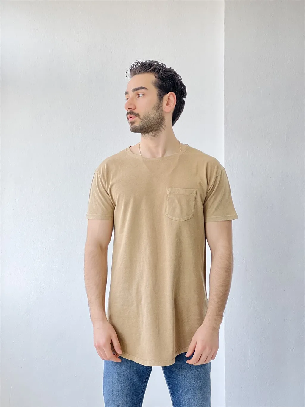 

Длинная футболка Ретро Птица, унисекс, верблюжий цвет