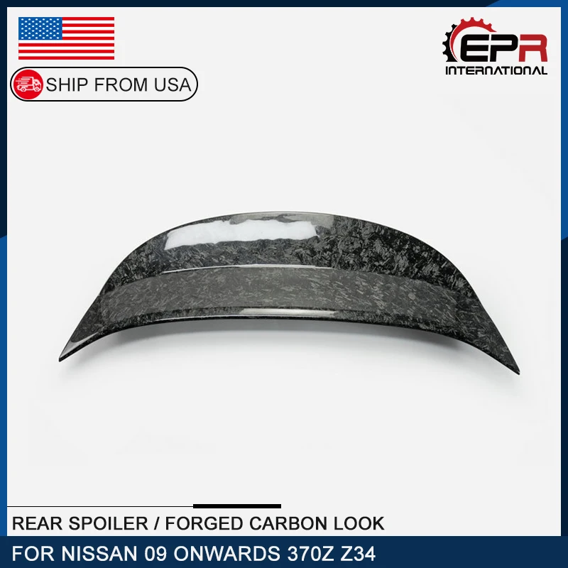 

US Warehouse For Nissan 370Z Z34 2009+ AJT3 Style Forge Carbon Fiber Spoiler Trim Body Kit Tuning Part Carbon Ducktail Wing