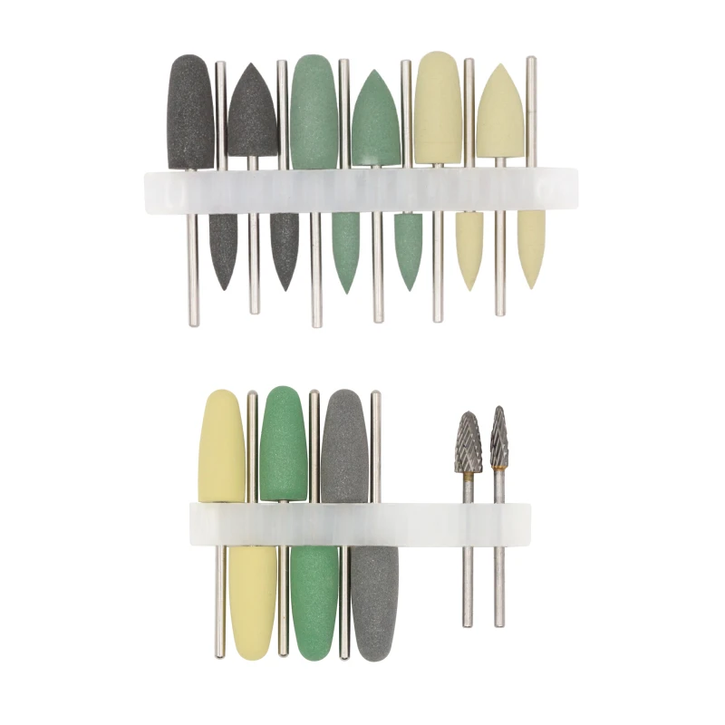 

Dental Teeth Polishing Kit Resin Silicone Grinding Heads Nail Drill Bit Polisher for Low-Speed Handpiece