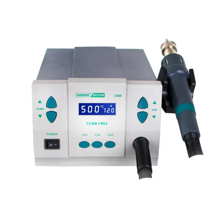 YAOGONG 861DW ESD бессвинцовая станция для распайки термофена цифровой регулируемый фен
