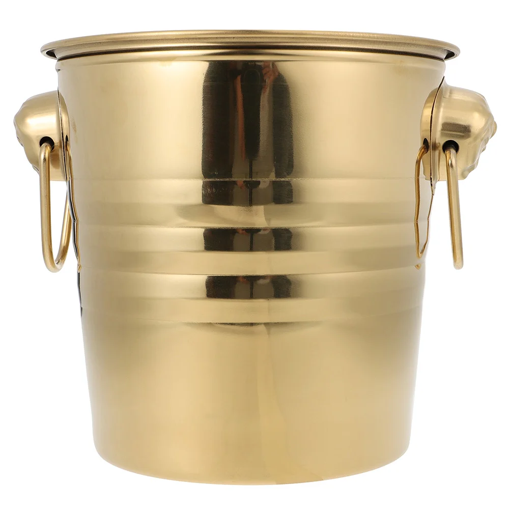 

Bucket Icebin Champagne Tub Bar Cooler Tall Narrow Storage Stainless Steel Beer Beverage Cube Holder Gold Chiller Pail Metal