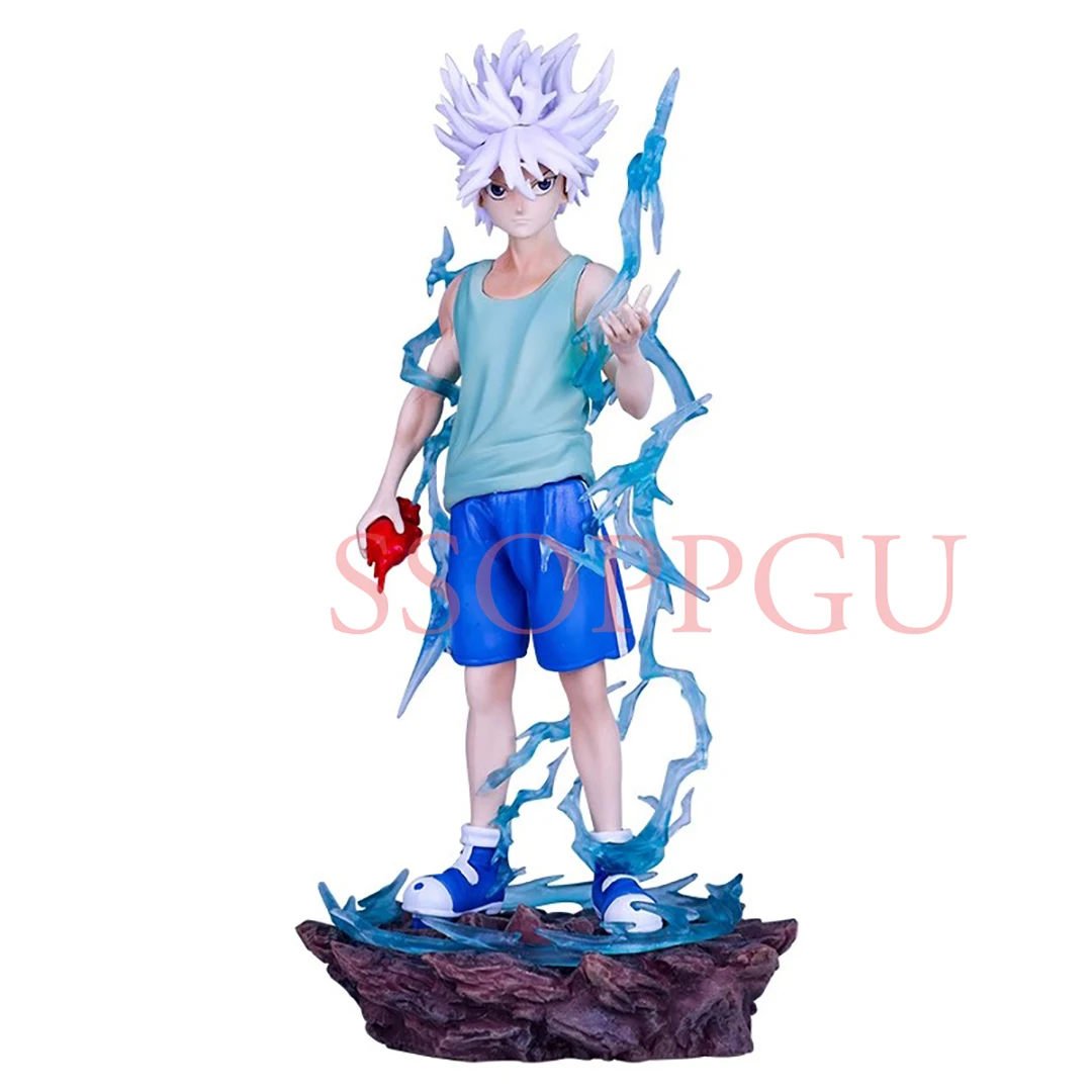 

HUNTER HUNTER Figure GK 22cm Killua Zoldyck Speed mode PVC Anime Peripherals Figure Collectible Statue Model Toy Doll Kids Gifts