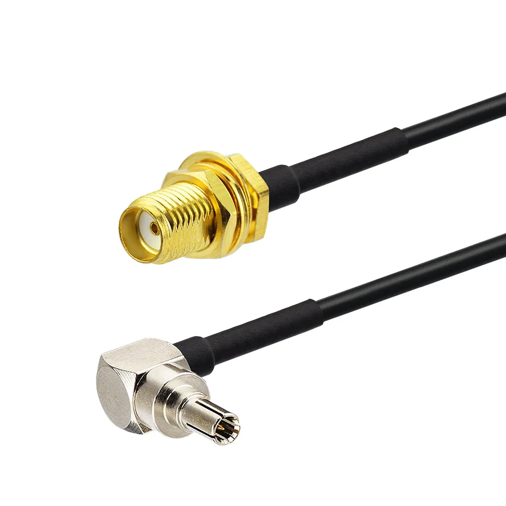 Superbat CRC9 Male Right Angle to SMA Female Bulkhead RG174 10cm RF Coaxial Cable for 3G Huawei Modem