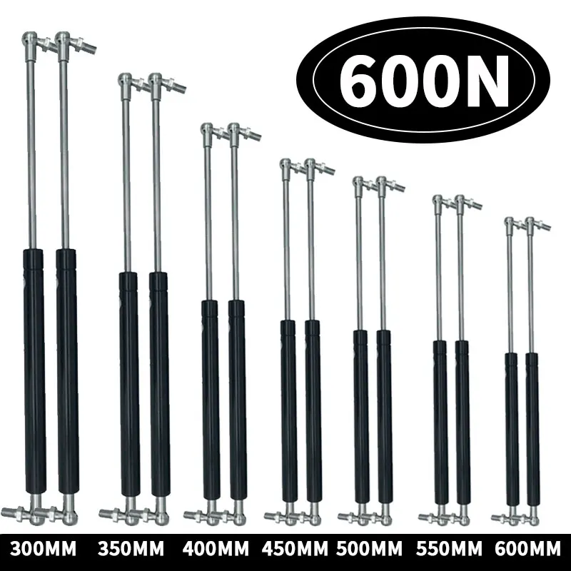 

2PCS Universal 600N 300/350/400/450/500/550/600mm Strut Bars Gas Spring Support Car Caravans Door Windows Hatches Boat Bus