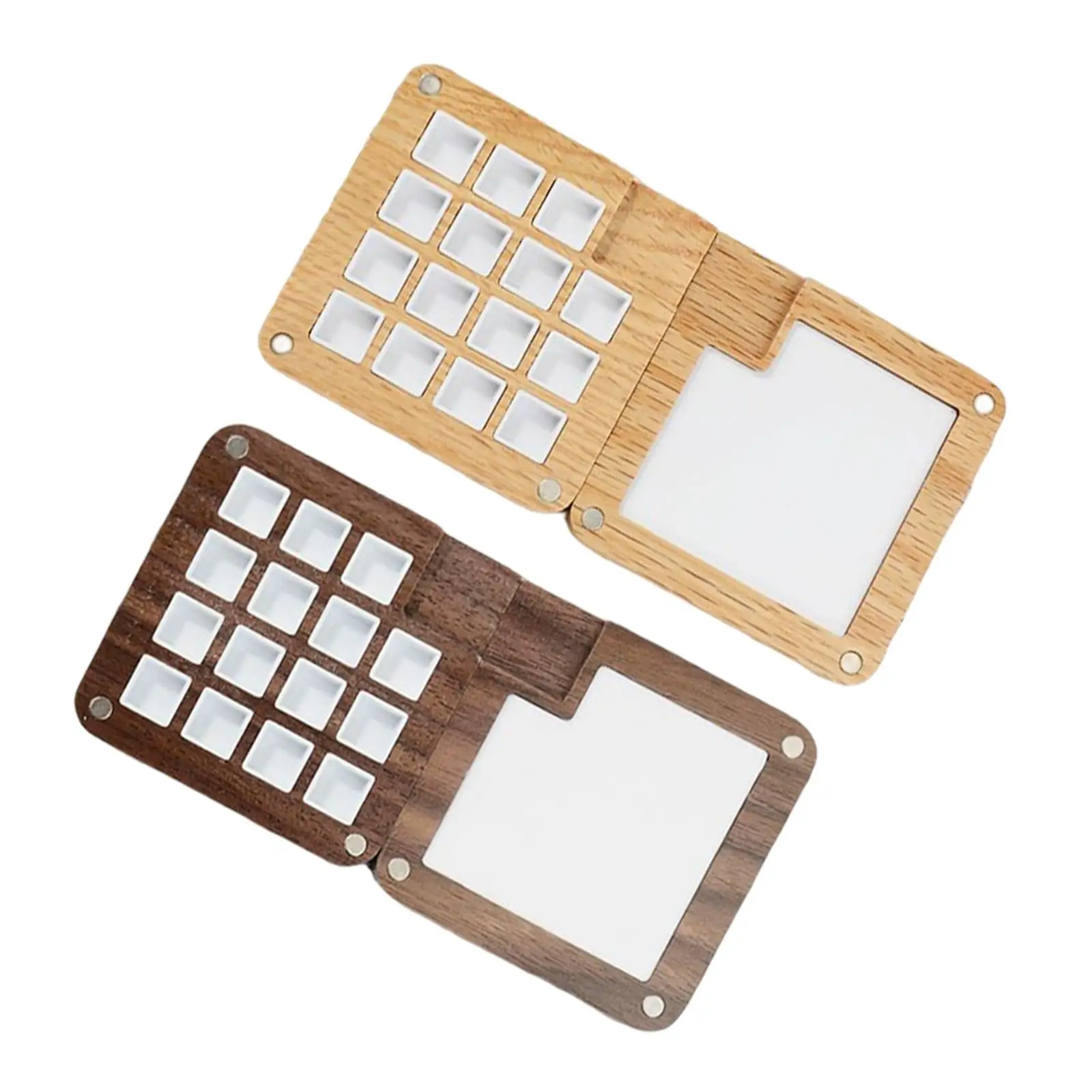 

Mini Watercolor box Palette Wooden Paint Pallet for travel Students