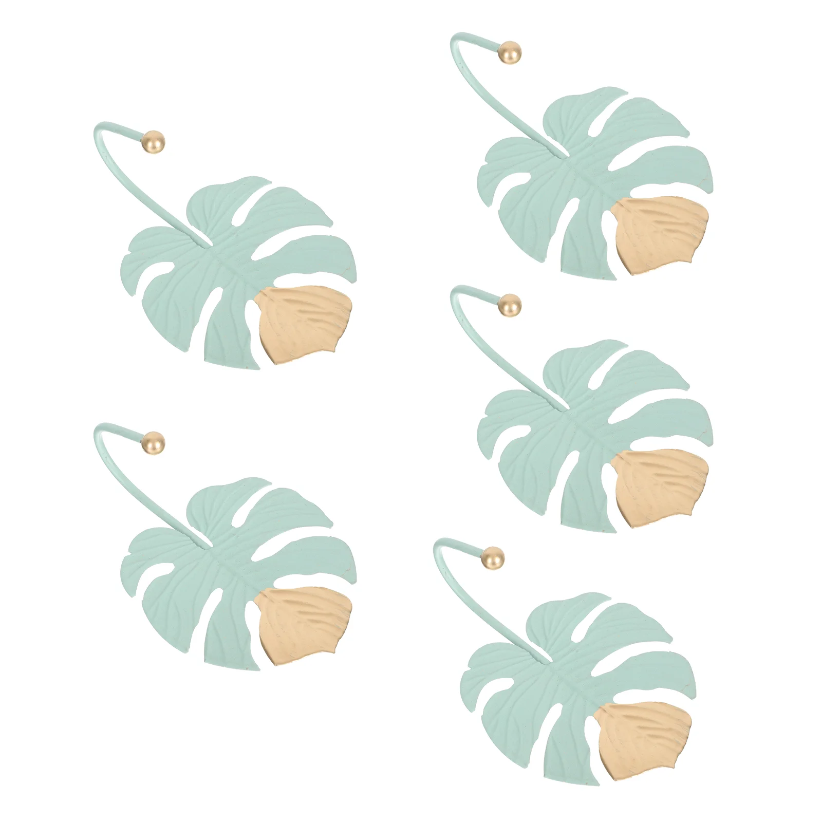 

5pcs Door Coat Hooks Creative Storage Hooks Office Hanger Hook Leaf Shape Hanging Hooks Storage Hangers Wall Hanging Holder