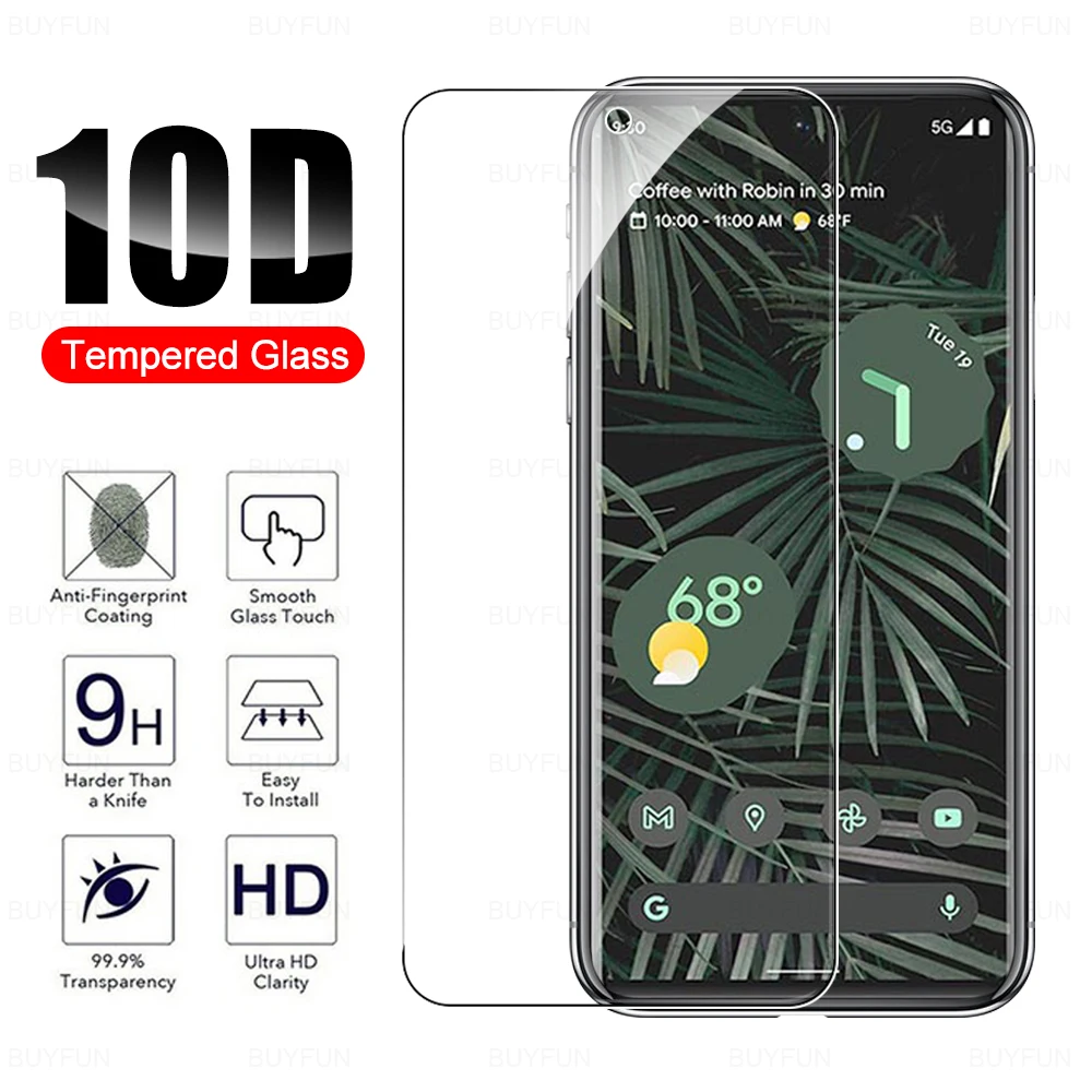 

1-4 шт. закаленное стекло, защитный экран для G google Pixel 7 7Pro, Защита экрана для Google Ppixel 6A 6Pro 5A 5X
