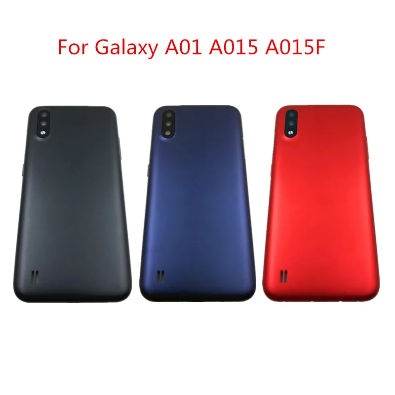 

New For Samsung Galaxy A01 A015 Plastic Battery Back Cover Rear Door Housing Case A015F SM-A015F/DS Chassis Panel Replace