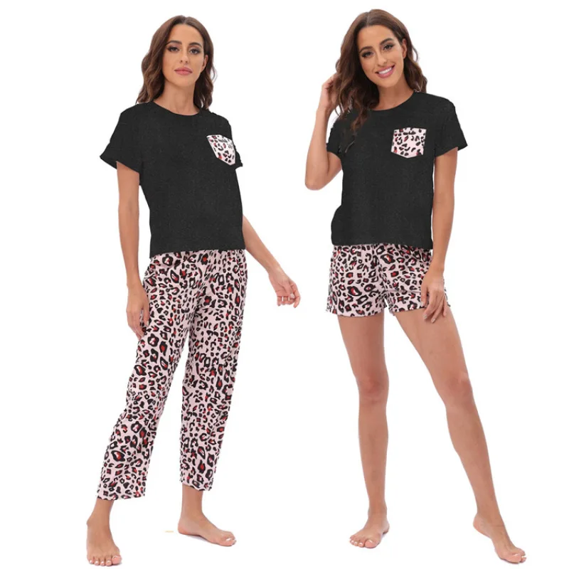 Womens Pajamas Sets Plaid Pyjamas Famale Pijamas Loungewear 3 Piece PJ Set Sweatsuits Sleepwear Nightwear Homewear