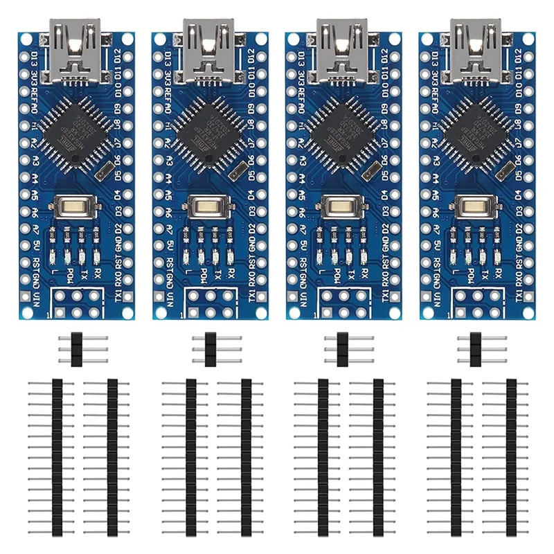 

4Pcs For Nano V3.0 Atmega328p Nano Board CH340 5V 16M Micro-Microcontroller Board With PIN Headers Pin Unsoldered