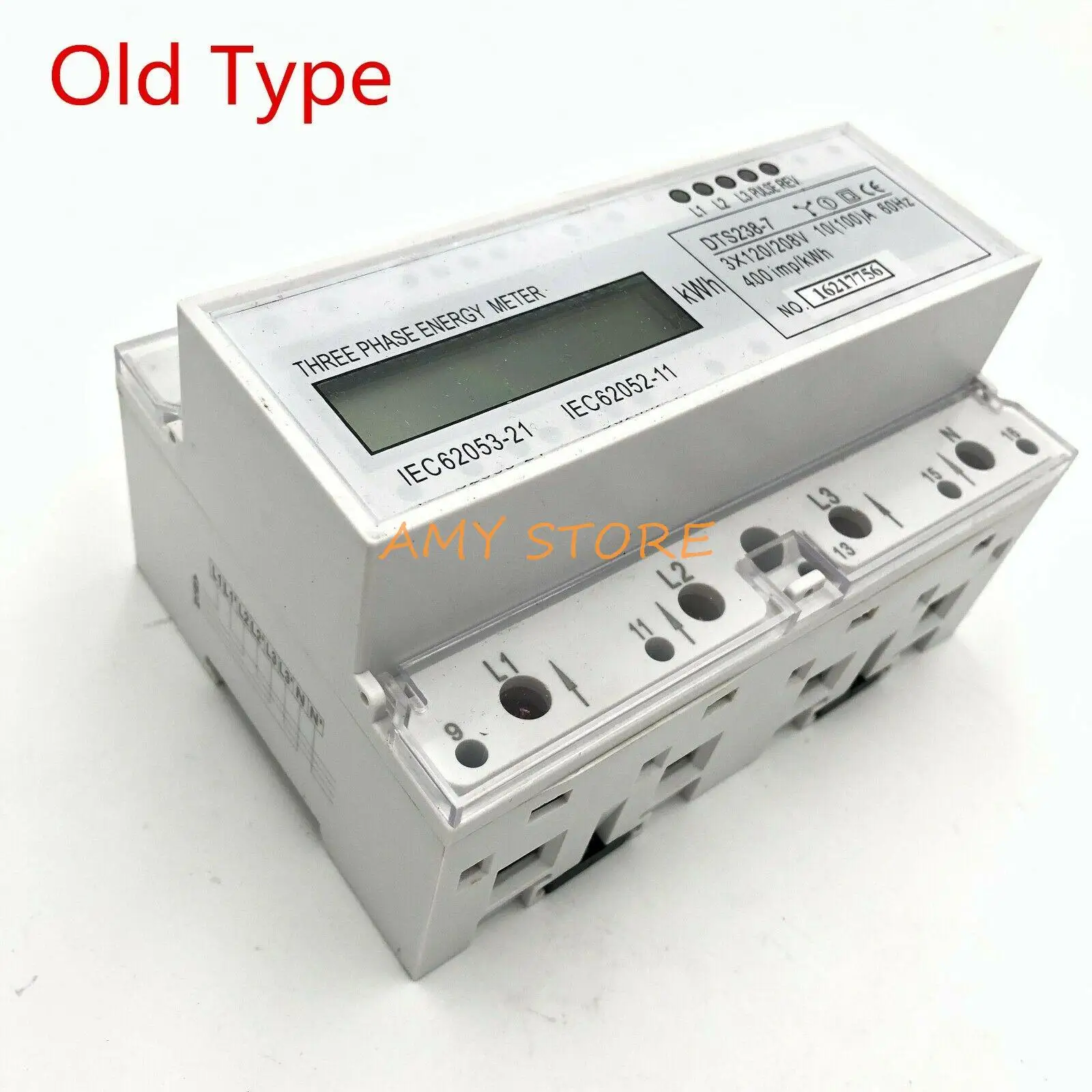 DTS238-7 din-рейка 120/208VAC 60Hz или 220/380VAC 230/400VAC 50Hz 3 фазы Ватт-час киловатт LCD кВт/ч счетчик