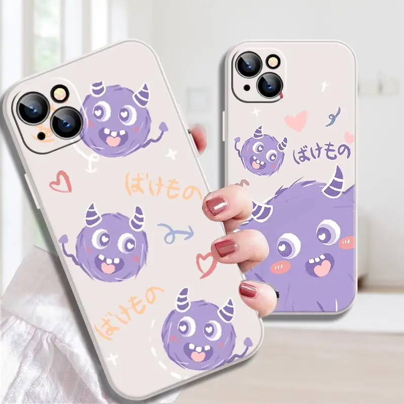 

Cartoon Monster Phone Case For iPhone Xr Phone 13 X Xr Xs SE 2020 11 12 Max Pro Mini 8 Plus 7 7P 6 6s Njcp Accessories Painted