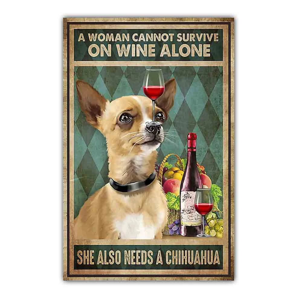 

Metal Tin Sign Retro Art Animal Canvas Painting Lovely Dog Reading Poster Slogan Wall Painting Living Room Bedroom Home Mural