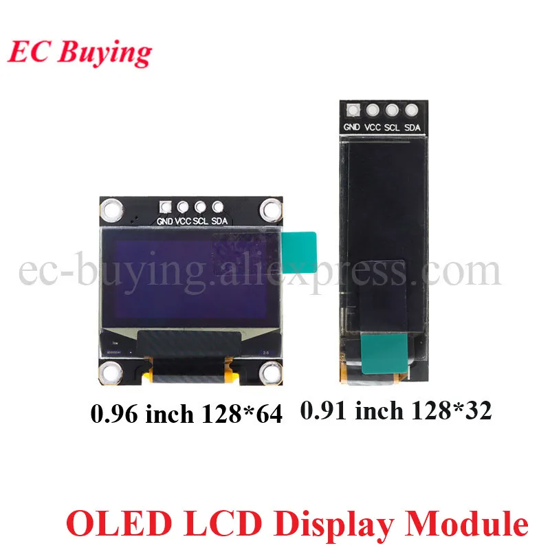 0,91 0,96 дюймовый OLED ЖК-дисплей модуль 128x32 128x64 SSD1306 12832 12864 I2C IIC последовательный Белый ЖК-экран для связи с Arduino