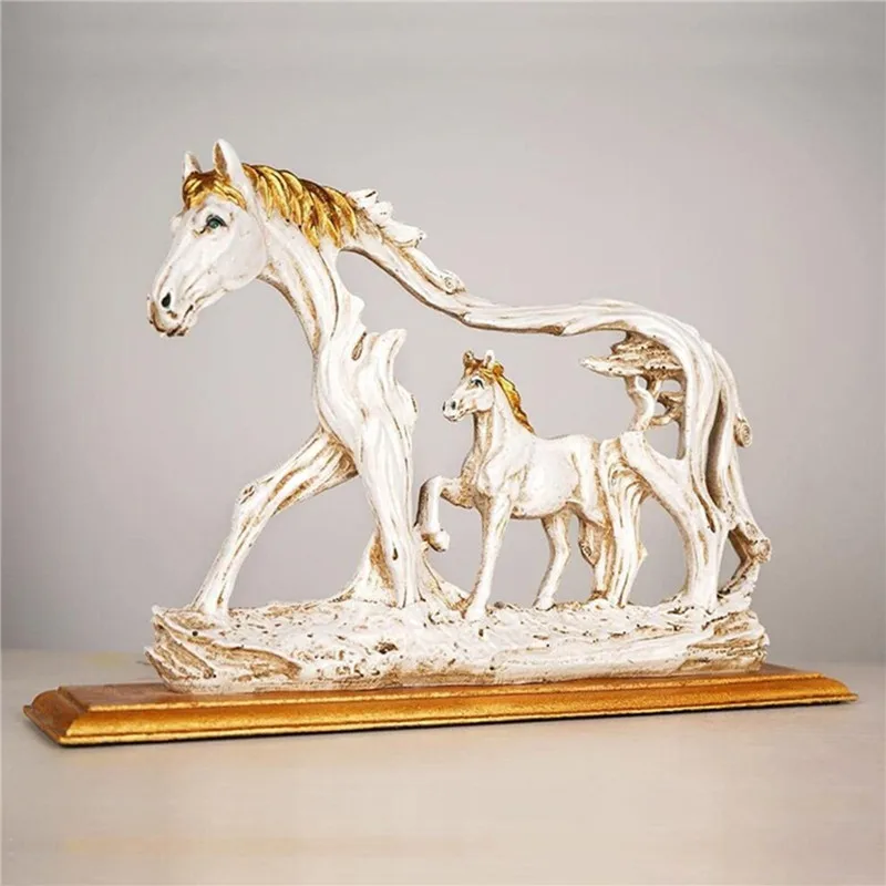 

Скульптура лошадь индийская статуя из смолы ручная работа животные ремесла орнамент Настольный Декор Гостиная Офис украшение для дома