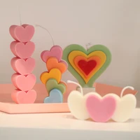 handmade silicone candle molds heart shaped wax candle moulds diy gifts for weddings home decor