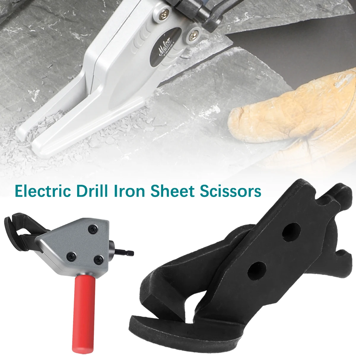 

Metal Sheet Cutter Head High-Carbon Steel Electric Drill Scissor Cutter Head Accessory Sturdy Metal Cutter Drill Attachment Soft