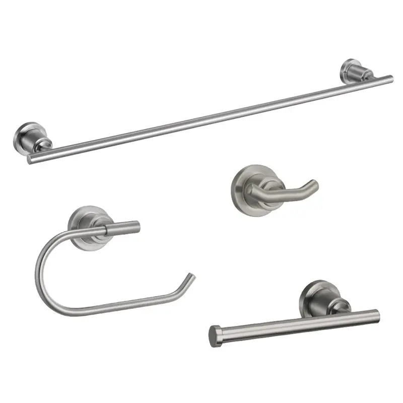

Geneva Bathroom Accessory Kit in Satin Nickel, 4-Piece