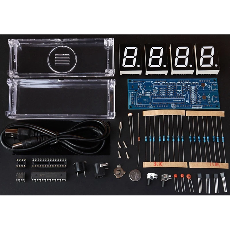 Акция! Набор цифровых часов сделай сам 4-значные светодиодсветодиодный