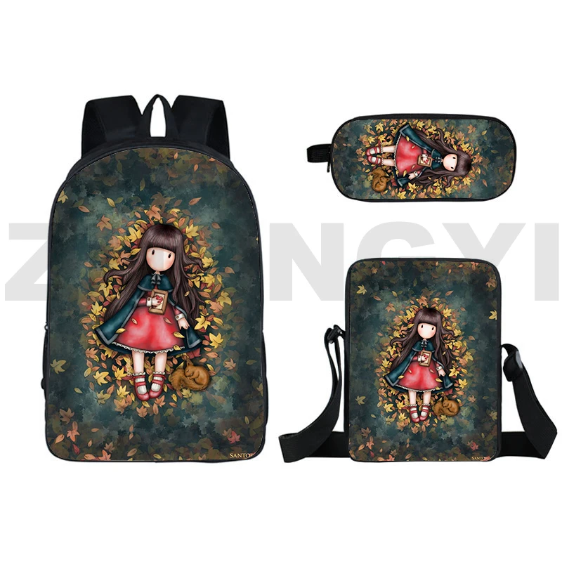

Hot Large Capacity Illustrator Girl 3D Backpacks Anime Harajuku Student College 16 Inch Bookbag Cute Women Merch Art Cartoon Bag