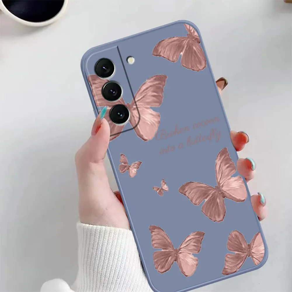 Case For Samsung Galaxy S23 S22 S21 S20 FE S11 S11E S10 S10E S9 S30 Ultra Plus 4G 5G Case Fundas Cqoues Shell Pretty Butterfly