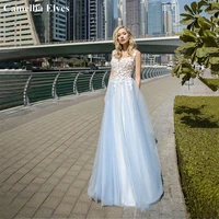 elegant princess lace a line wedding dress 2022 for women appliques sweetheart button back sky blue bride gowns vestido de novia