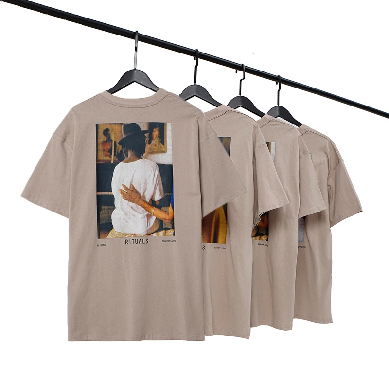 

Футболка мужская и женская хлопковая с короткими рукавами и круглым вырезом