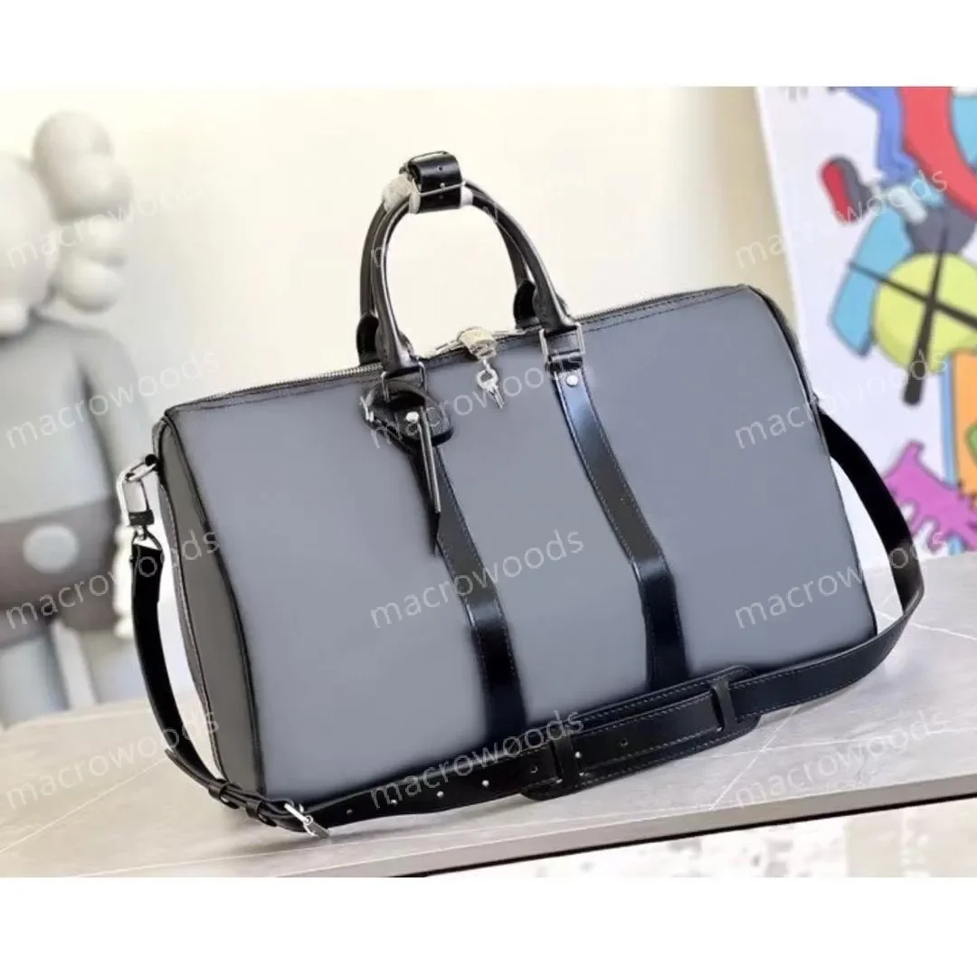 

Classic Alphabet Pattern Duffle Bag 45 50 55 Travel Lage For Men Leather Handbags Large Cross Body Women Totes Shoulder Bags