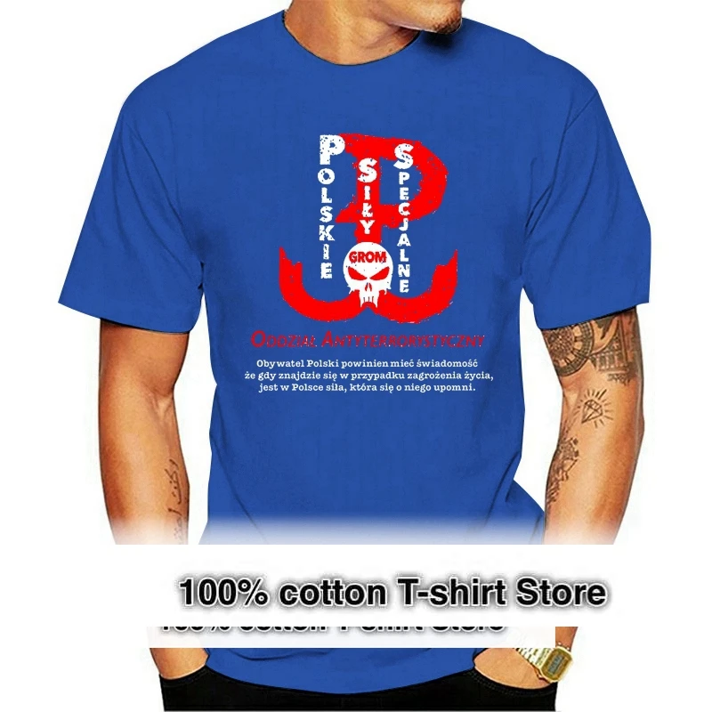 

2021 New Summer Cool Tee Shirt Poland Walczaca T-Shirt Polish Special Forces Funny T-shirt