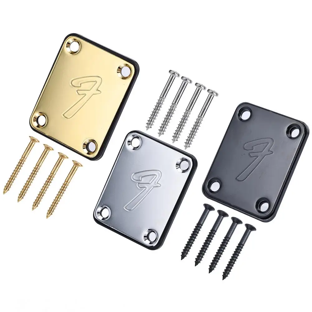 

Electric Guitar Neck Plates Vintage-style Guitar Protector With Screws Fits Most Guitars Basses 64.5mm X 51.2mm Wholesale