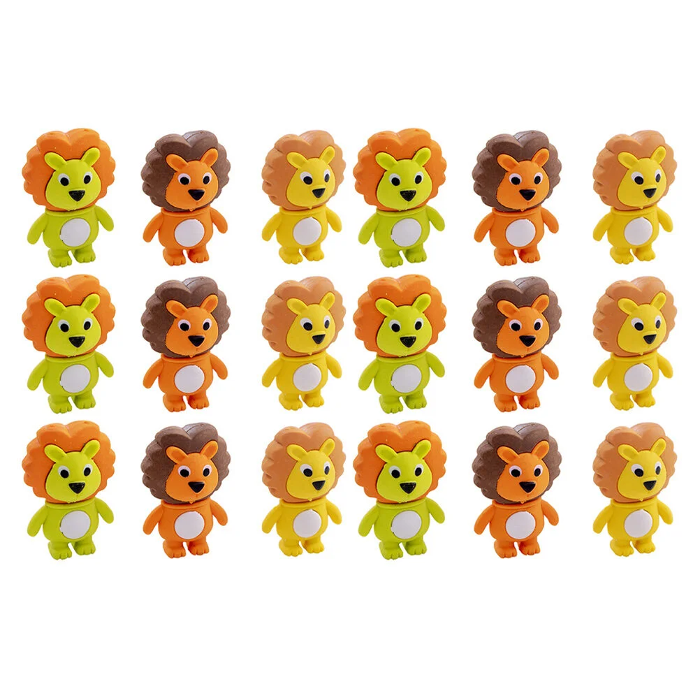 

Painting Supplies Adorable Lion Erasers School Kids Stationery 3D Animals Cartoon