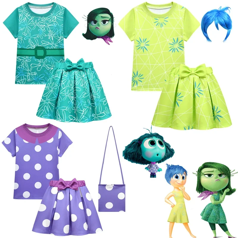 2 платья для детей с изображением фильма мультяшный радостный костюм ролевых игр
