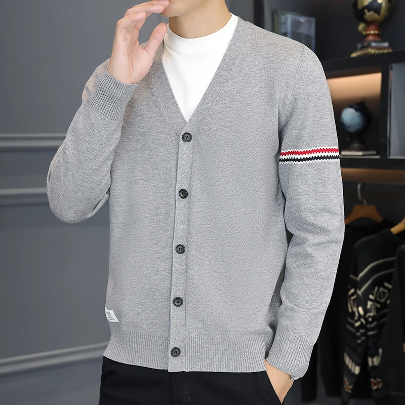 

Cardigan Sweater For Men Designer 2023 Knitted Clothes Cardigans Korean Fashion New Autumn Winter Long Sleeve Clothing Knit Tops