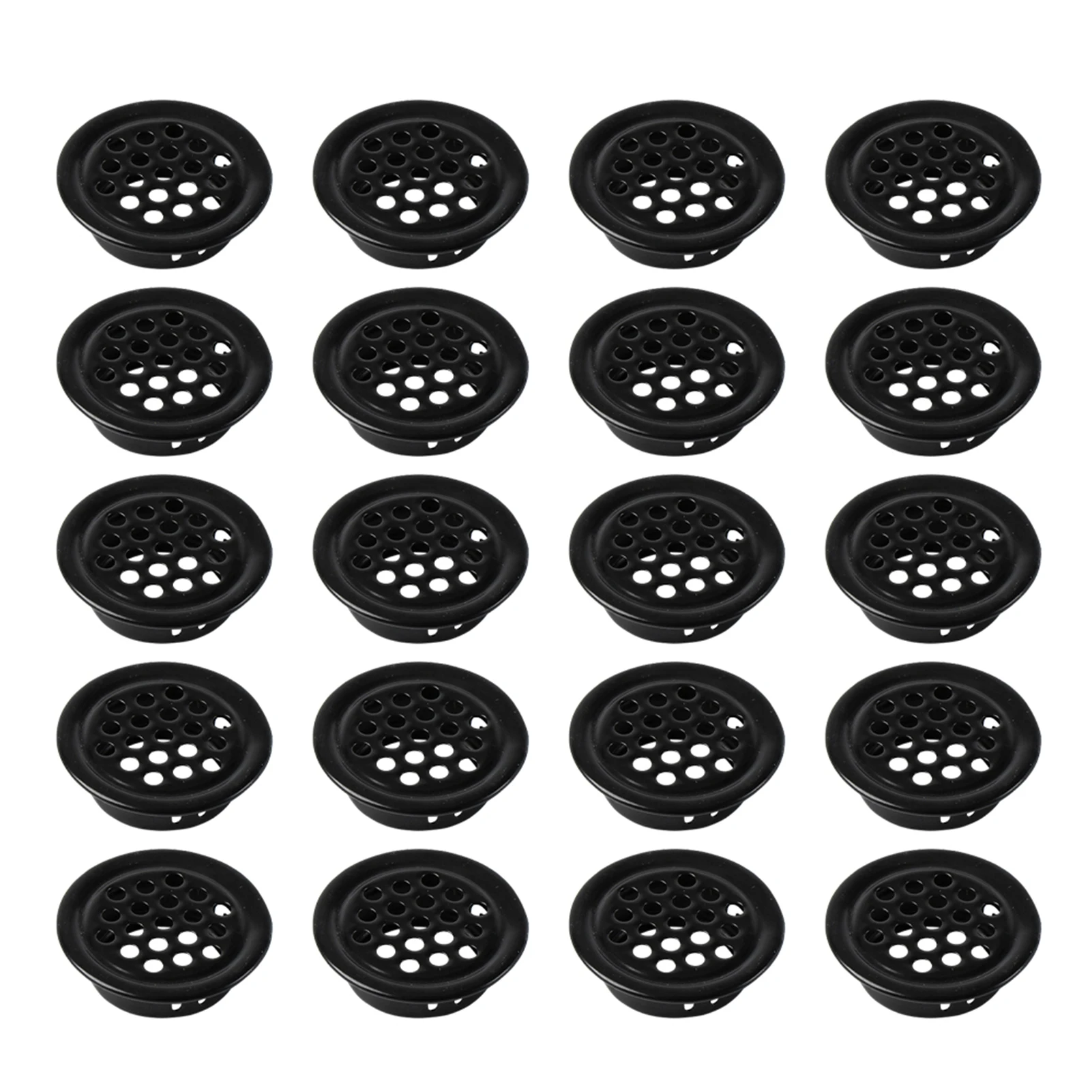

20pcs/pack Home Wardrobe Louver Stainless Steel Closet Mesh Hole Kitchen For Bathroom Round Vent Grille Circular Ventilation