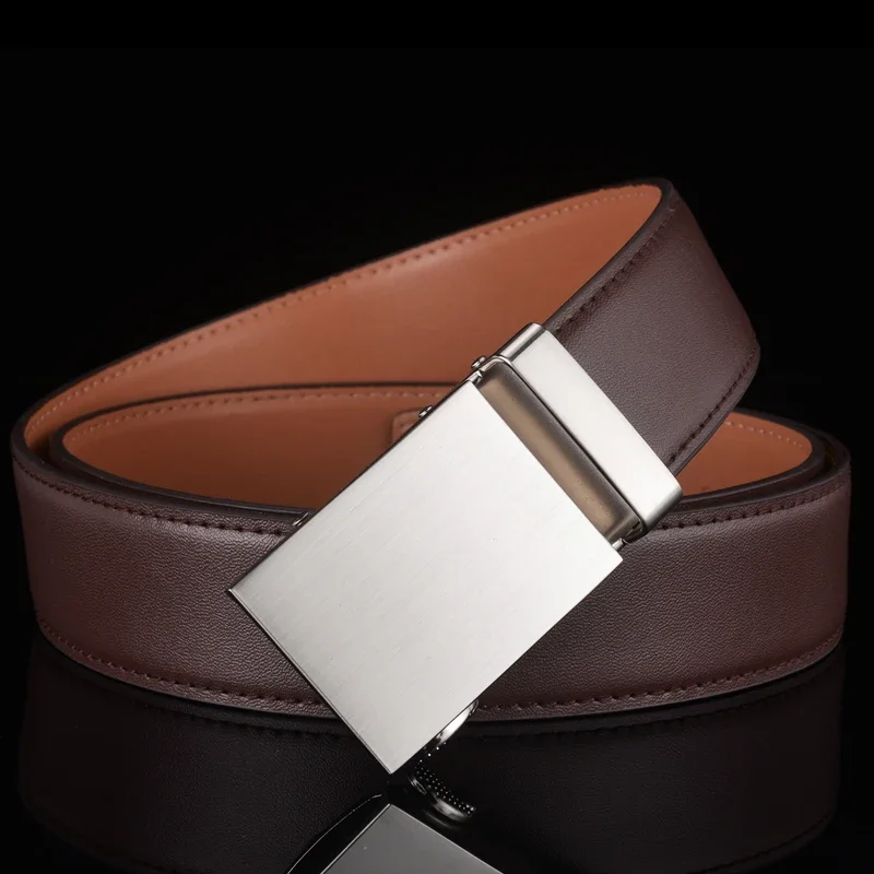 Plyesxale Designer Belts Men High Quality Luxury Automatic Buckle Cowskin Waist Belt Male Strap Classic Leather Formal G49