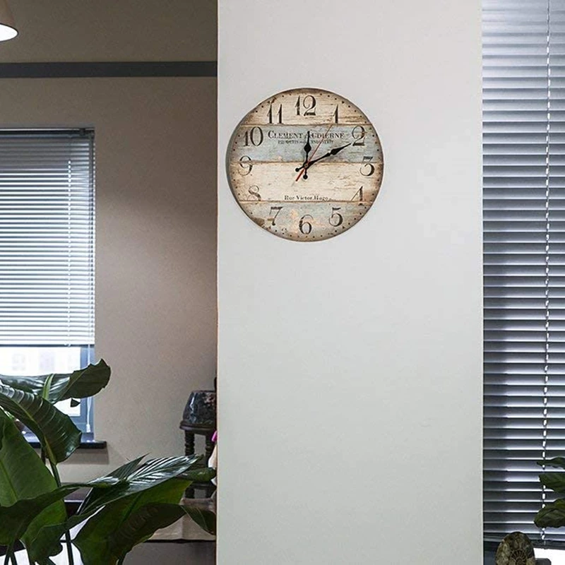 Настенные часы с римскими цифрами ВИНТАЖНЫЕ КВАРЦЕВЫЕ украшения для гостиной