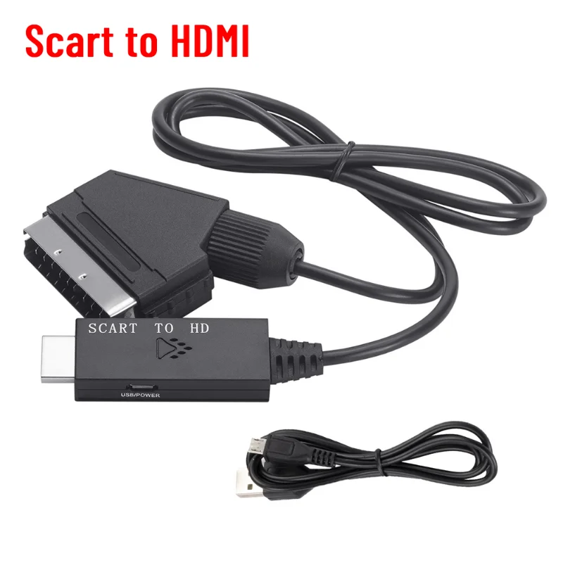 Scart To HDMI Compatible TV and Video Adapter 1080P/720P Conversion Cable DC 5V Micro USB Cable Suitable for HDTV/set-top Box images - 6