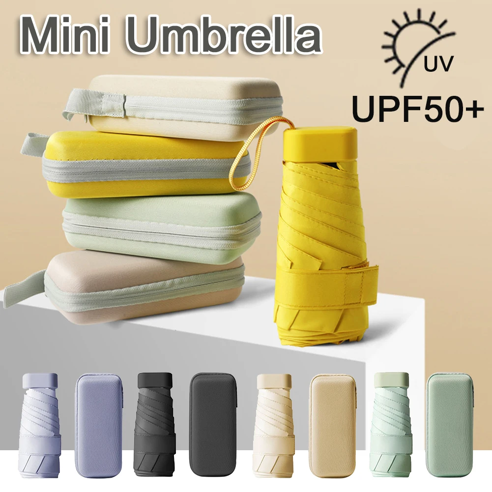 

Mini Pocket Sun Rain Universal Umbrella Anti UV Anti-sunburn Parasol Portable Lightweight Women Men Sunshade Umbrella for Travel