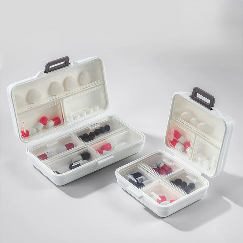 

New Pill Case Portable 7 Grids Pill Box Drug Tablet Medicine Storage Holder Splitter Organizer Container Pill Organizer Weekly