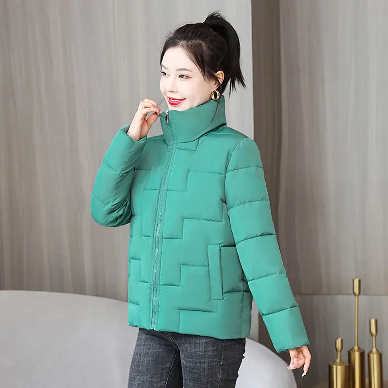 2022 New Down Padded Jacket Women's Trendy Ins Winter Loose Stand-up Collar Padded Jacket Women's Short Small Padded Jacket