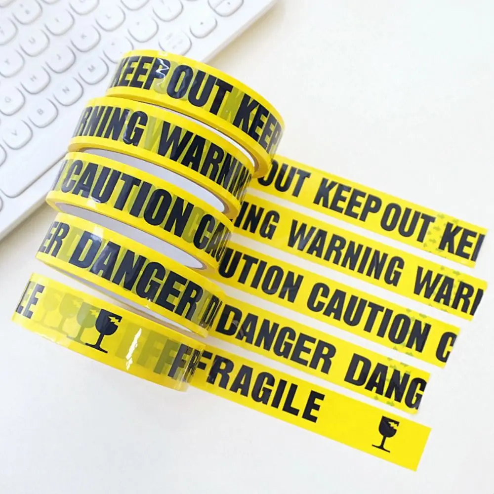 

Yellow Tape Warning Tape FRAGILE 2.4cm*25M Danger Identification Tape KEEP OUT Decoration Caution Signs Adhesive Tape Universal