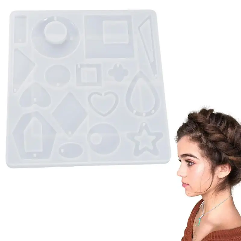 

Crystal Epoxy Resin Mold Earrings Pendants Casting Silicone Mould DIY Crafts Epoxy Resin Mold Ornaments Jewelry Making Tools