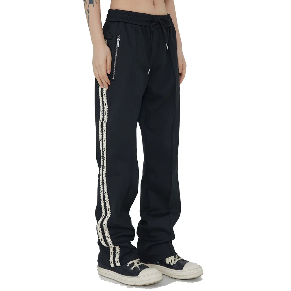 

Men Women Side Ribbon Sports Streetwear Fashion Hip Hop Loose Casual Pants Sweatpants Male Joggers Trousers Unisex