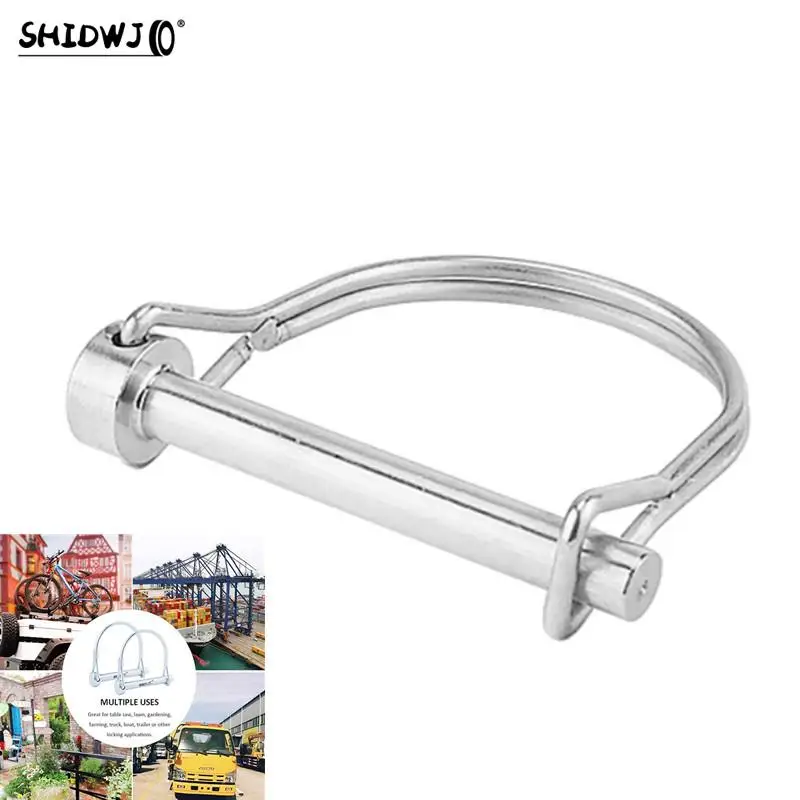 

Spring Carbon Steel PTO Pin Round Arch Wire Shaft Locking Lock Pin Safety Coupler Pin Retainer Farm Trailers Wagons Lawn Garden