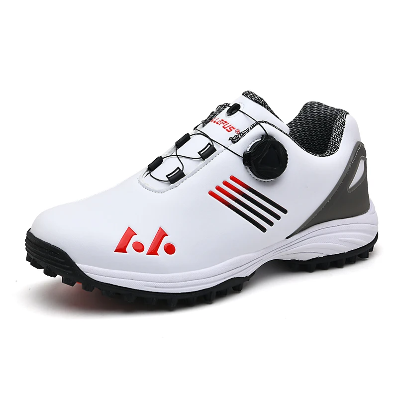 

Golf Shoes for Men Waterproof Outdoor Walking Sneakers Golfer Jogging Shoes Quick Lacing Big Size 47 Golfing Trainers Training