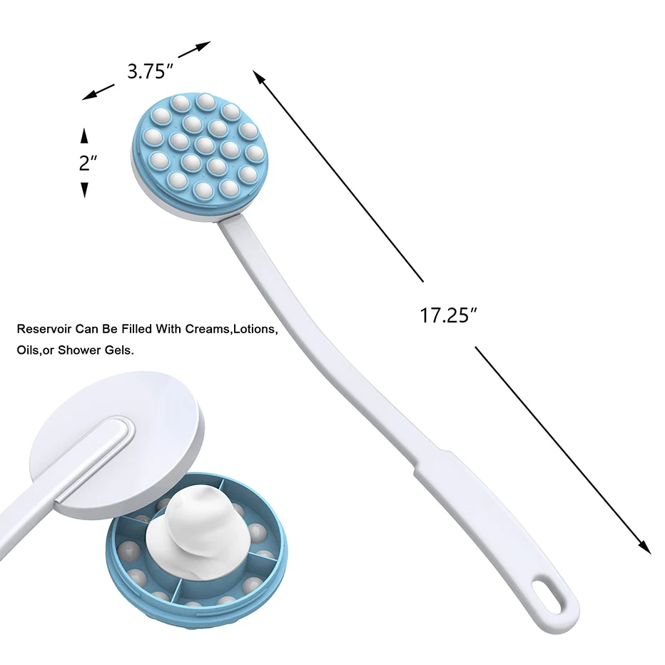 Аппликатор для лосьона массажер ручной роликовый дозатор с длинной ручкой