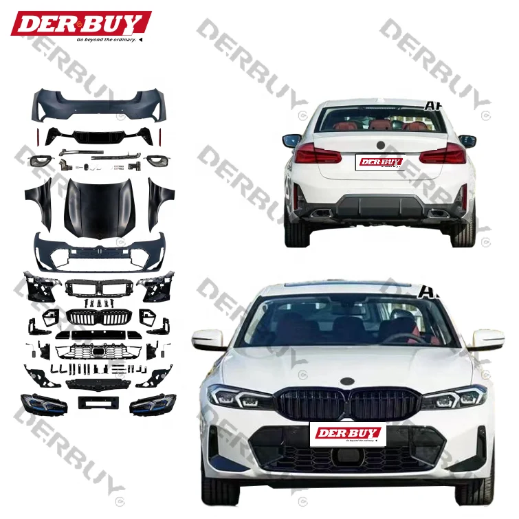 Фото Комплекты обвесов для BMW 3 серии F30/F35 G20 G20 LCI, полный комплект с фарами и модернизированными лампами, стиль MT 2023 года №3