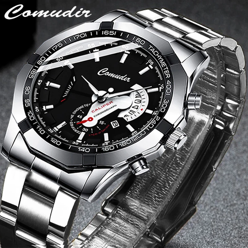

With Watch Tools Men Watch Business Luxury Metal Watch For Men Full Steel Belt Male Clock Top Brand Wristwatch Men reloj hombre