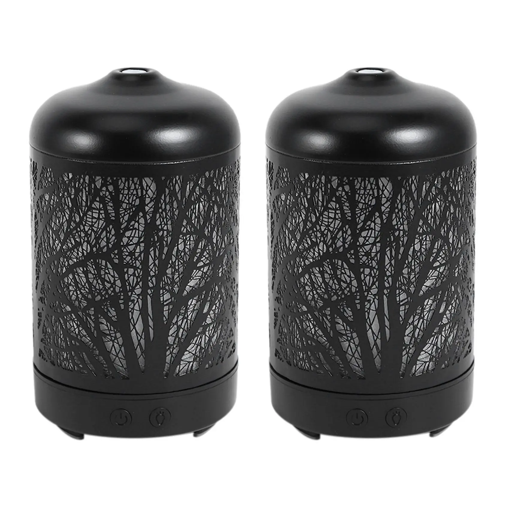 

2X Metal Tree Essential Oil Diffuser 100Ml Aroma Diffuser Ultrasonic Aromatherapy Humidifier Cool Mist Maker US Plug